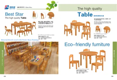 Table d’étude en bois de hêtre, petite table ronde pour enfants, table d’étudiant, table préscolaire en bois pour enfants, table de crèche, table de maternelle